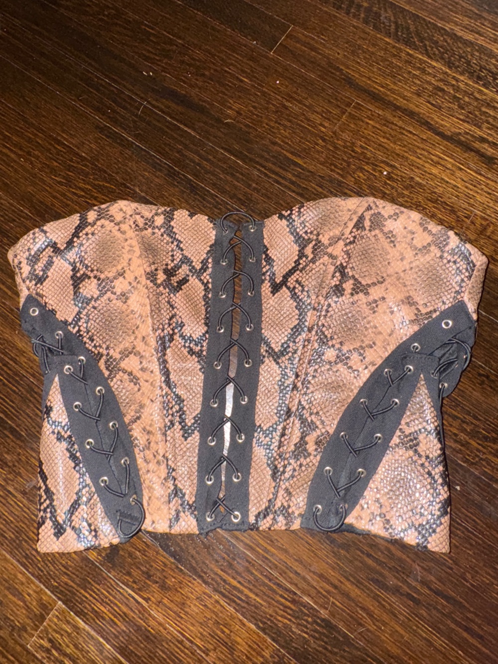 Windsor Brown Snake-Print Corset
